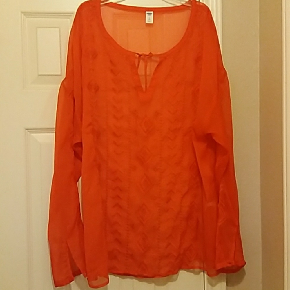 Sheer orange tunic